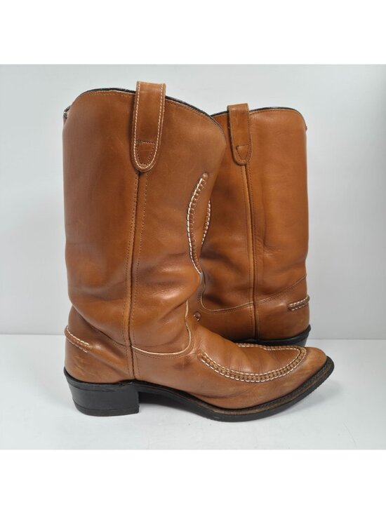 VTG Double H Sub Zero Insulated Men\'s Brown Leather Cowboy Boots US Size 10D main image 13